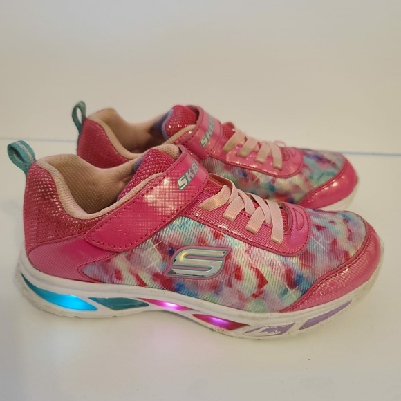 Skechers Kids' Litebeams-Dance Nglow sz 3 - Picture 4 of 11